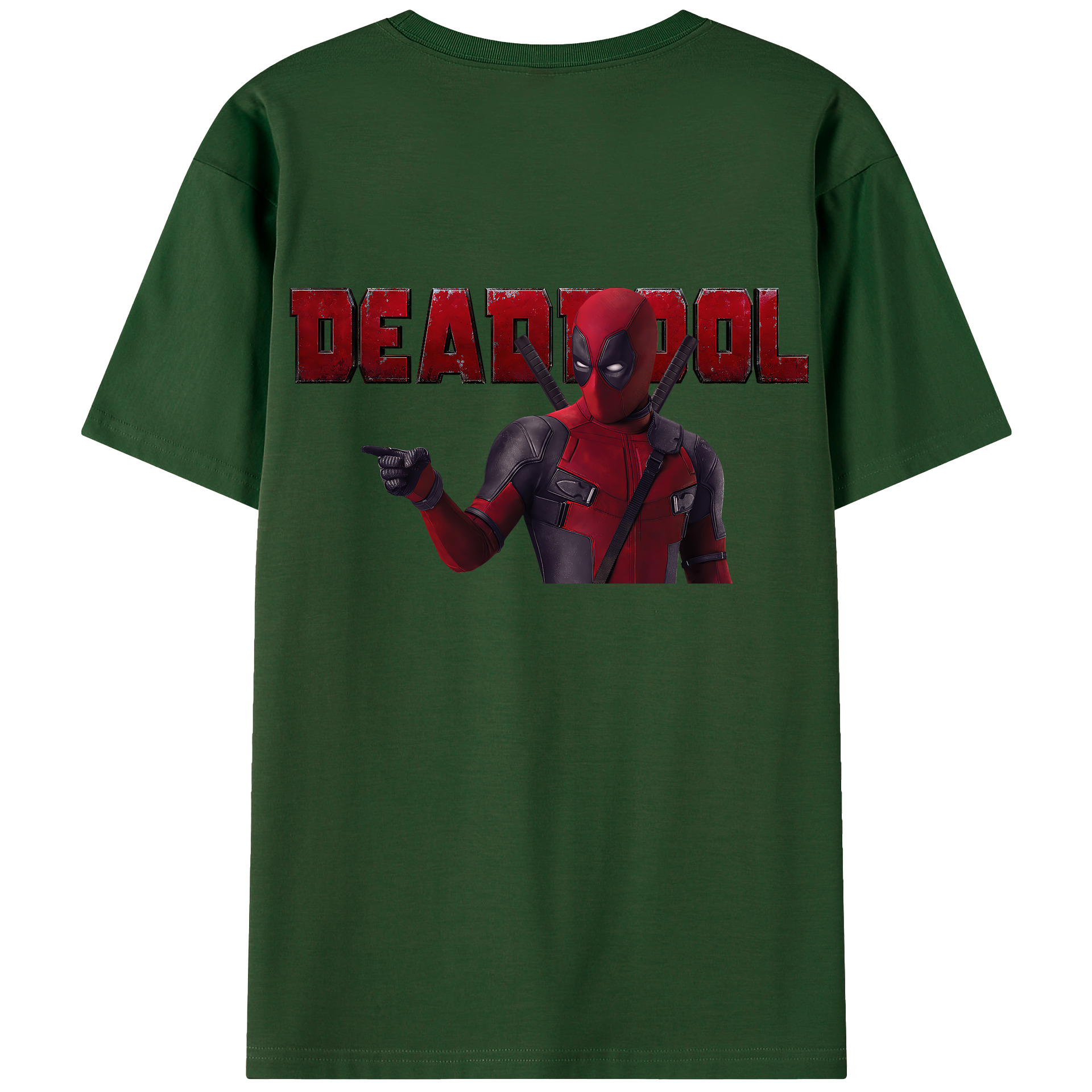 （画像用） Deadpool デッドプール 綿100％半袖Tシャツ（背面プリント）